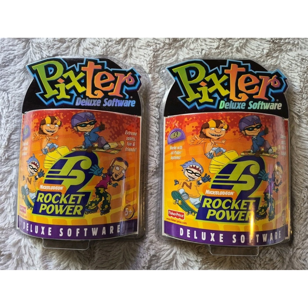 Vintage Lot 2 Fisher Price Rocket Power Pixter Deluxe Software 2003 Nickelodeon